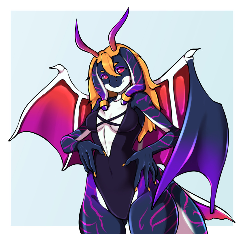 absurd_res anthro cetacean clothing costume delphinoid dragon female hi_res horn mammal marine oceanic_dolphin orca pinup pose smile solo toothed_whale welive wings