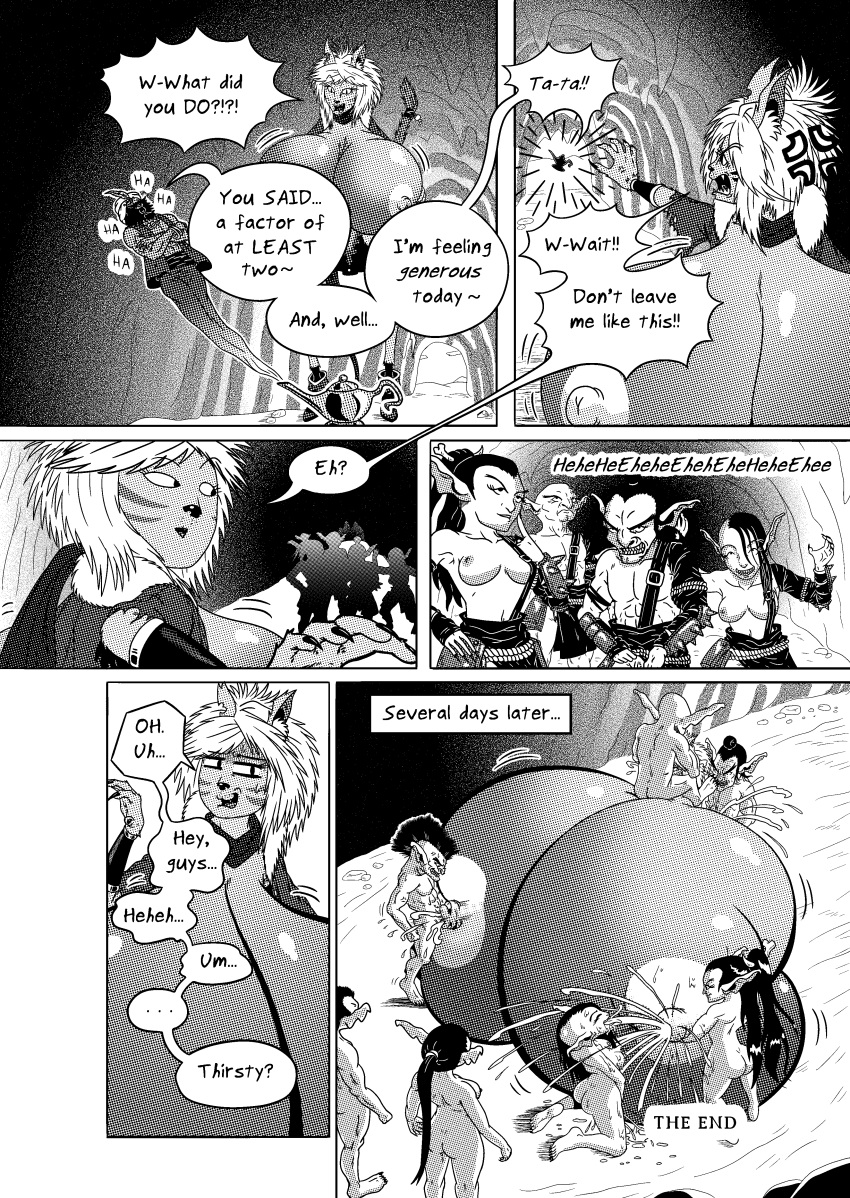 absurd_res anthro beard big_breasts bodily_fluids breast_expansion breast_grab breast_squish breasts cam'wethrin catfolk clothing comic cum cum_inside dachimotsu djinni_(species) dungeons_and_dragons ejaculation excessive_lactation expansion exposed_breasts facial_hair felid female female/female forced gang_rape gangbang genie genital_fluids genitals goblin group group_sex hand_on_breast hasbro headgear headwear hi_res huge_breasts humanoid hyper hyper_breasts lactating long_ears magic_lamp male male/female mammal manga milk monochrome nipple_fetish nipple_penetration nipple_play nipples nude orgy pathfinder penetration penis rape religious_clothing religious_headwear sex squish tabaxi turban vaginal wizards_of_the_coast