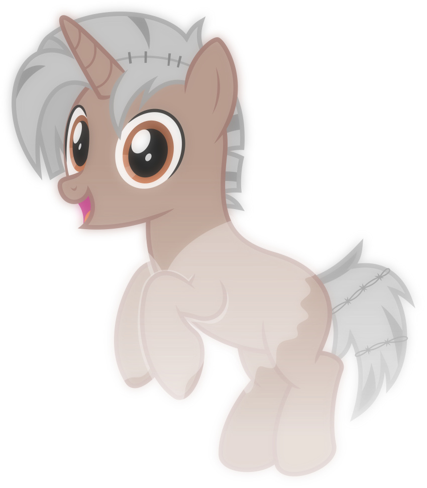 2022 absurd_res alpha_channel barbed_wire clothing equid equine fan_character feral floating ghastly_stitches ghost glowing glowing_body grey_hair hair hasbro hi_res horn looking_at_viewer male mammal multicolored_hair my_little_pony open_mouth parclytaxel raised_leg red_body red_eyes simple_background smile smiling_at_viewer solo spirit surgical_suture translucent translucent_body transparent_background two_tone_hair unicorn white_clothing
