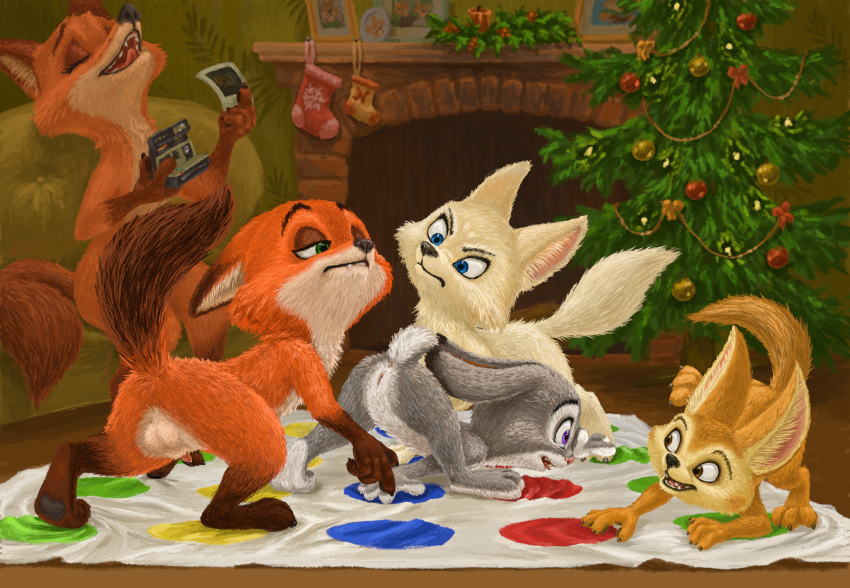 absurd_res anthro bad_parenting balls camera christmass disney female finnick genitals group hareluca hi_res judy_hopps male male/female mrs._wilde nude penis photo pussy skye_(zootopia) twister young zootopia