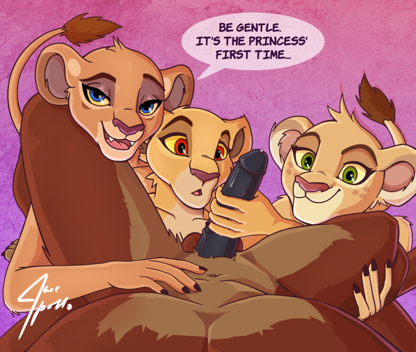 disney felid female first_person_view group jace_apollo kiara kovu lion male male/female mammal pantherine speech_bubble the_lion_king tiifu young zuri_(tlg)