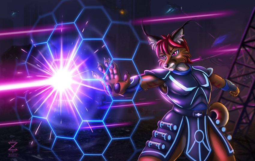 catzakir hybrid laser magic_user male ruins shield war