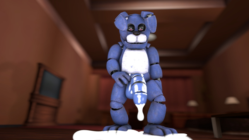 16:9 after_masturbation after_orgasm anthro big_penis bodily_fluids bonnie_(fnaf) cum cum_drip dripping excessive_cum five_nights_at_freddy's genital_fluids genitals hi_res jack-in-the-box-sfm lagomorph leporid looking_down male mammal messy penis rabbit scottgames solo standing tired tired_eyes video_games widescreen
