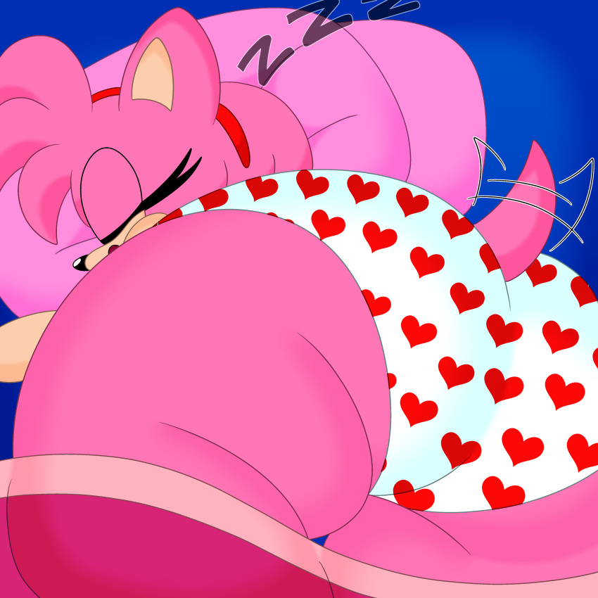 &lt;3 2022 3barts 4k absurd_res accessory amy_rose anthro bed big_butt blue_background butt clothing digital_media_(artwork) eulipotyphlan eyelashes eyes_closed female fur furniture hair headband hedgehog hi_res huge_butt lying mammal multicolored_body multicolored_fur on_front panties pink_body pink_fur pink_hair rear_view sega short_hair simple_background sleeping solo sonic_the_hedgehog_(series) sound_effects tail_motion tailwag tan_body tan_fur thick_thighs two_tone_body two_tone_fur underwear wide_hips zzz