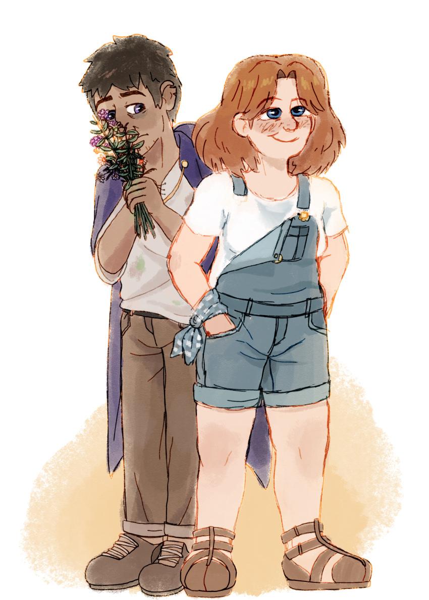 absurd_res couple_(disambiguation) digital_media_(artwork) digitaldrawing drawing fan_character hair hi_res human humanart humandrawing humanversion invalid_tag mammal opencommission opencommissions originaloc partners procreate red_hair tan