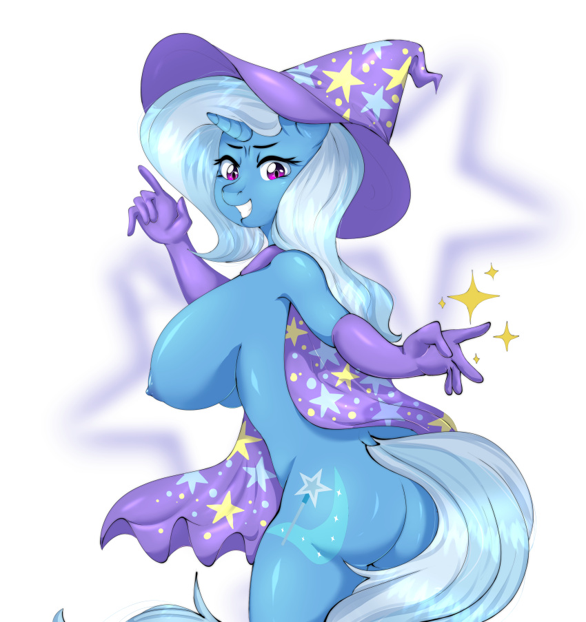 absurd_res anthro breasts equid equine female friendship_is_magic hasbro hi_res horn mammal my_little_pony pinup pose ranillopa solo trixie_(mlp) unicorn wide_hips