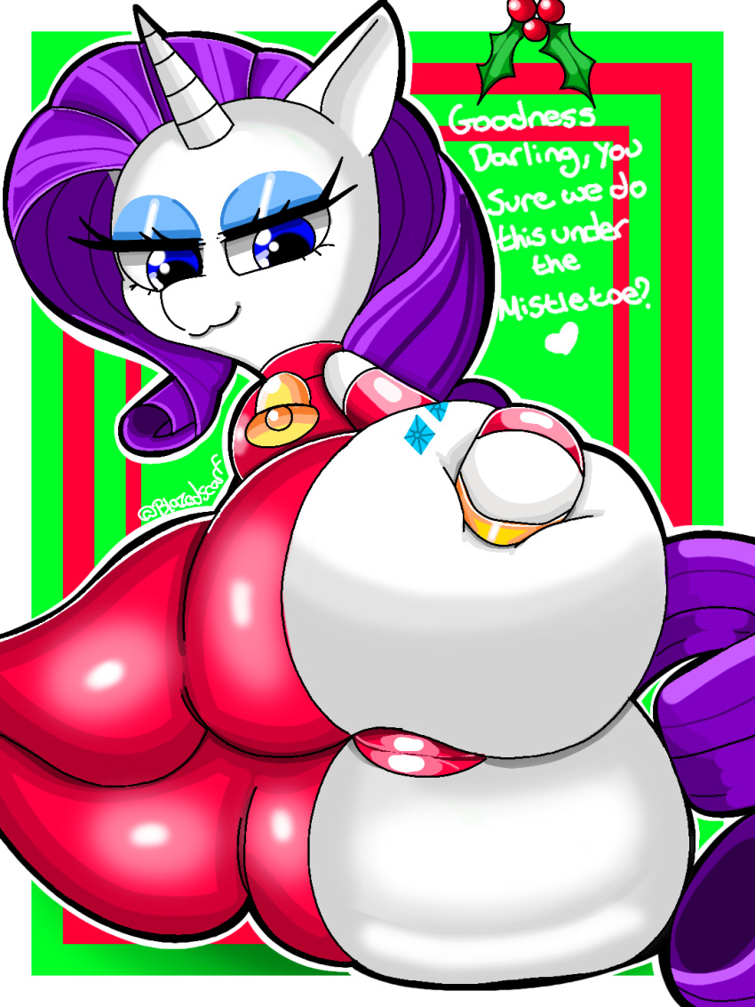 big_butt blazedscarf butt butt_squish equestria_girls equid equine female feral friendship_is_magic hasbro hi_res horse mammal my_little_pony pony rarity_(eg) solo squish text thick_thighs wide_hips