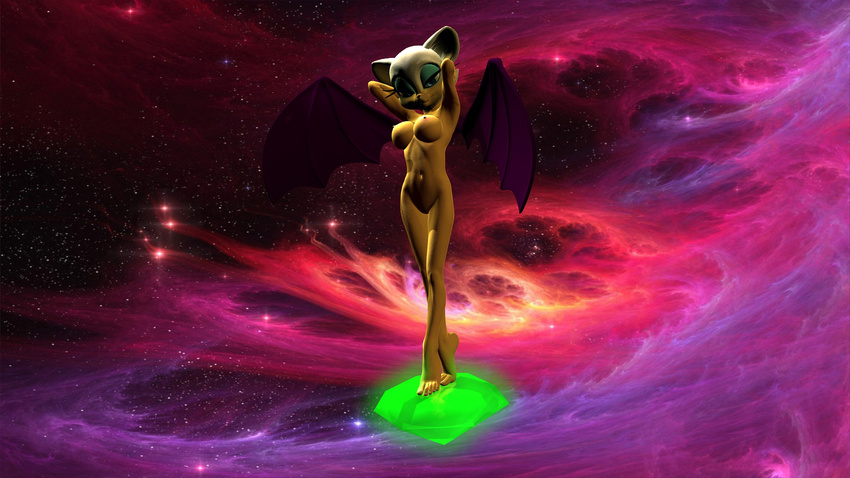 16:9 3d animal_ears bat_wings breasts furry gloves naked nipples nude perky_breasts pussy rouge_the_bat smile solo sonic_the_hedgehog uncanny_valley uncensored wallpaper wings