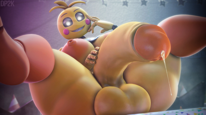 animatronic anthro balls big_balls big_breasts big_penis bodily_fluids breasts cum curvy_figure doctorpurple2000 five_nights_at_freddy's five_nights_at_freddy's_2 genital_fluids genitals herm hi_res huge_balls huge_penis huge_thighs humanoid intersex machine nude penis robot scottgames solo thick_thighs toy_chica_(fnaf) video_games voluptuous