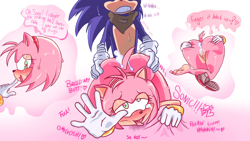 &lt;3 &lt;3_eyes ahegao amy_rose anthro bodily_fluids butt cum cum_in_ass cum_inside drooling duo english_text eulipotyphlan female from_behind_position genital_fluids genitals grimace hand_on_butt hedgehog hi_res looking_pleasured male male/female mammal mostly_nude multiple_poses northsphynx pose pussy rear_view saliva sega sex simple_background sonic_the_hedgehog sonic_the_hedgehog_(series) spread_butt spreading text tongue tongue_out