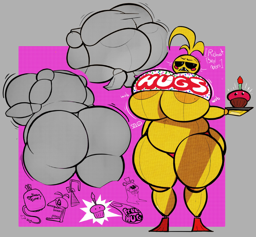 absurd_res areola avian big_breasts big_butt bird breasts butt chicken female five_nights_at_freddy's five_nights_at_freddy's_2 galliform gallus_(genus) hi_res phasianid scottgames smokey_blokey toy_chica_(fnaf) video_games yellow_body yellow_skin