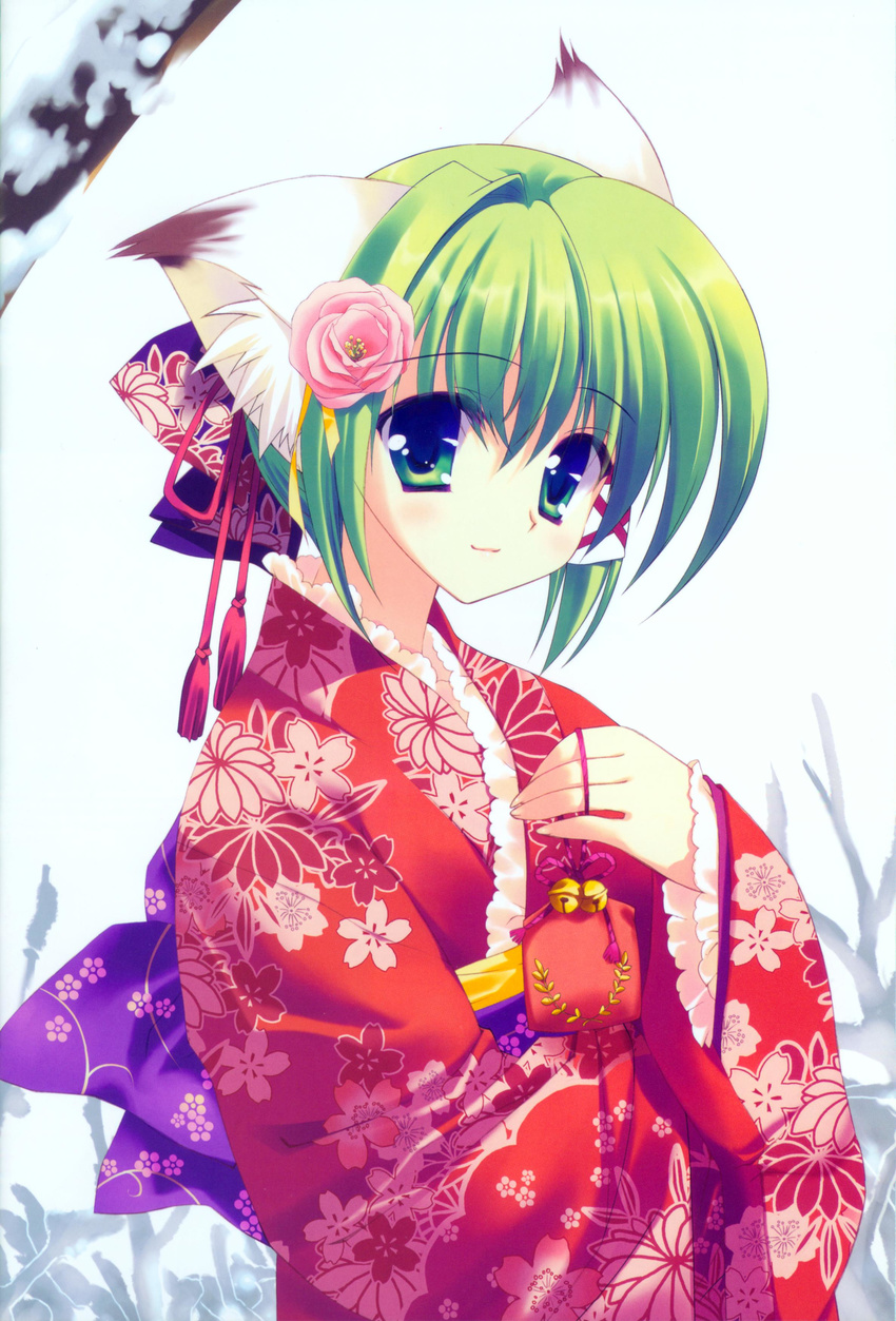 animal_ears greenwood kimono midori nekomimi rei