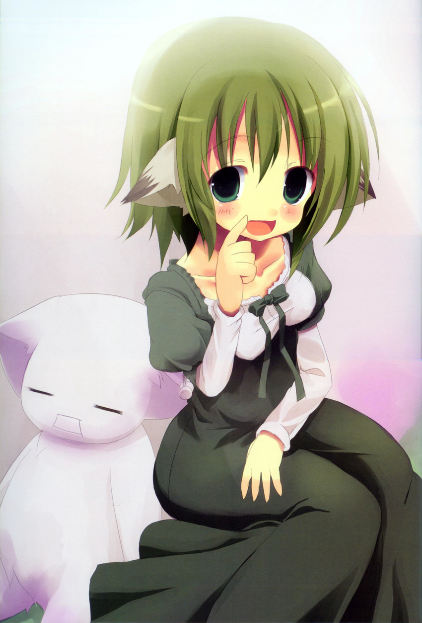 animal_ears greenwood midori nekomimi siro