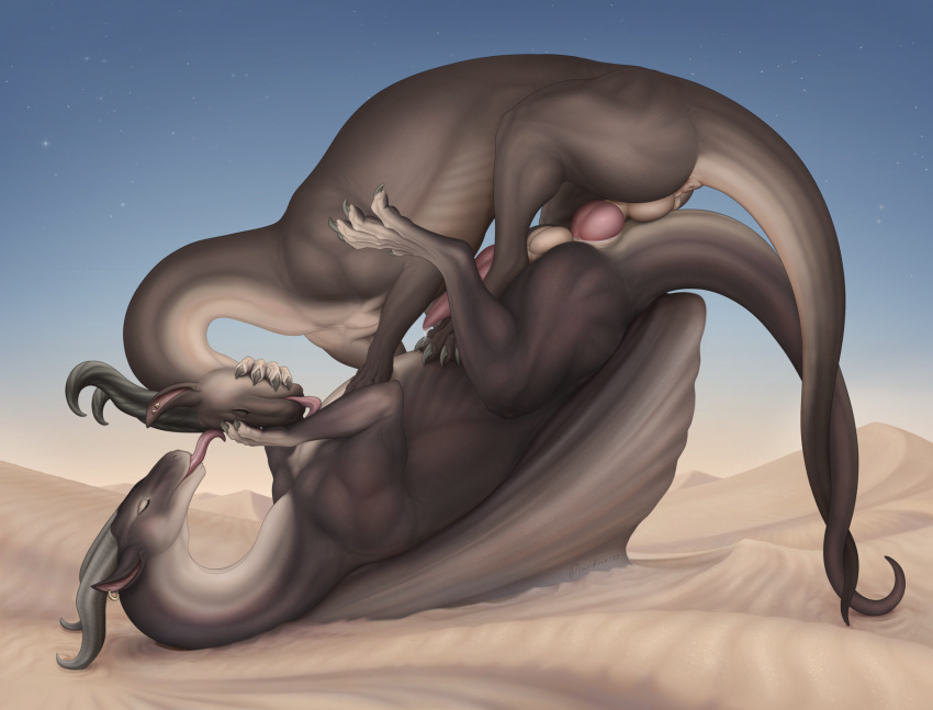 2022 anal anal_penetration animal_genitalia anus artist_name balls bodily_fluids brown_arms brown_body brown_ears brown_face brown_feet brown_legs brown_nose brown_tail brown_toes chest_lick claws covered_in_sand cum cum_in_ass cum_inside curled_horn day desert digital_media_(artwork) draakae dragon dripping duo ear_piercing entwined_tails erection eyes_closed feral feral_on_feral feral_penetrated feral_penetrating feral_penetrating_feral from_behind_position genital_fluids genitals grey_claws grey_horn head_grab hi_res horn imminent_knotting intraspecies knot knotted_tapering_penis leaking_cum licking licking_another licking_head licking_partner male male/male male_penetrated male_penetrating male_penetrating_male membrane_(anatomy) membranous_wings monotone_anus monotone_arms monotone_balls monotone_claws monotone_feet monotone_genitals monotone_horn monotone_knot monotone_legs monotone_nose monotone_penis monotone_sheath monotone_toes monotone_tongue monotone_wings multicolored_body multicolored_ears outside penetration penile penile_penetration penis penis_in_ass perching_position piercing pink_ears pink_knot pink_penis pink_tongue precum precum_drip precum_on_toes precum_while_penetrated prehensile_tail prick_ears ridged_horn sand scalie sex sharp_claws sharp_horn sheath side_view signature sky spiral_horn spread_wings star tail_coil tan_anus tan_arms tan_balls tan_body tan_face tan_feet tan_legs tan_nose tan_sheath tan_tail tan_toes tan_wings tapering_penis toe_claws tongue tongue_out two_tone_arms two_tone_body two_tone_ears two_tone_face two_tone_legs two_tone_tail unusual_position western_dragon wingless_dragon wings year