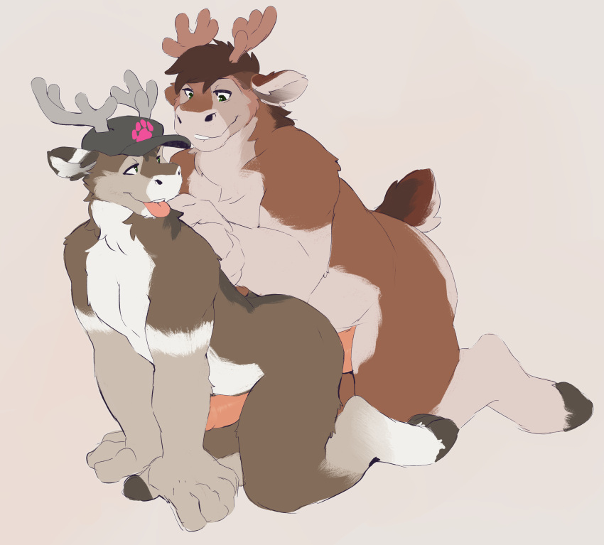 absurd_res age_difference blitzthedurr capreoline cervid don_(blitzthedurr) father father_and_child father_and_son hi_res incest_(lore) male male/male mammal massage parent parent_and_child reindeer seth-iova son