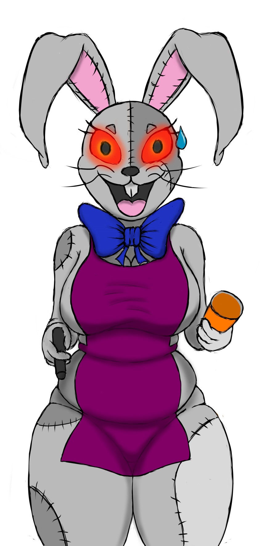 absurd_res female five_nights_at_freddy's five_nights_at_freddy's:_security_breach hi_res humanoid lagomorph leporid mammal rabbit scottgames six343 sketch solo vanny_(fnaf) video_games