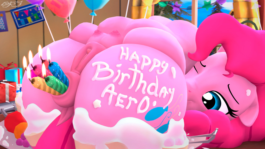 absurd_res anal anal_penetration animal_genitalia animal_pussy big_butt butt equid equine equine_pussy female feral friendship_is_magic genitals godoffury hasbro hi_res horse huge_butt mammal my_little_pony penetration pinkie_pie_(mlp) pony pussy solo
