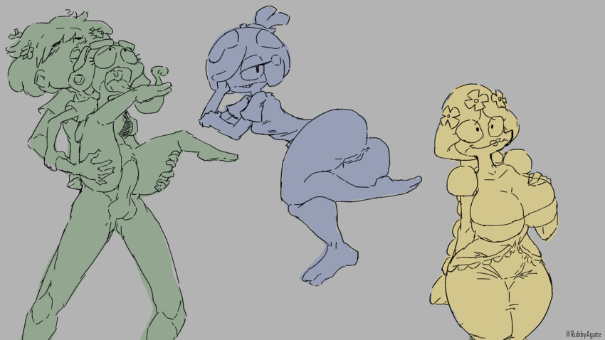 ahegao amphibia_(series) amphibian anne_boonchuy anthro big_breasts breasts butt disney felicia_sundew female frog full_nelson_(legs_held) group human looking_pleasured maddie_flour male male/female mammal penetration rubbyagate sketch sprig_plantar vaginal vaginal_penetration