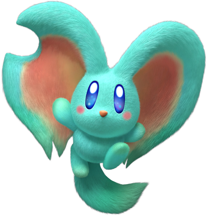 2022 absurd_res alpha_channel ambiguous_gender anthro barefoot big_ears blue_body blue_ears blue_eyes blue_fur blue_tail chinchilla chinchillid detailed elfilin featureless_crotch feet floating fur hi_res huge_ears kirby_(series) kirby_and_the_forgotten_land long_tail looking_at_viewer mammal mouthless multicolored_ears nintendo notched_ear nude o_o official_art orange_ears orange_nose pose raised_arm raised_foot red_ears rodent rosy_cheeks round_ears shadow simple_background solo toony transparent_background unknown_artist video_games