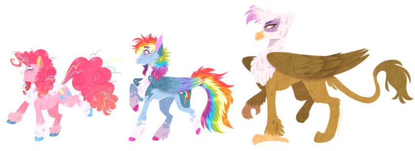 alpha_channel avian beak blue_body brown_body brown_feathers cutie_mark earth_pony equid equine feathered_wings feathers feral friendship_is_magic gilda_(mlp) group gryphon hair half-closed_eyes hasbro hooves horse long_tail mammal mane multicolored_hair my_little_pony mythological_avian mythology narrowed_eyes paws pegasus pink_body pink_hair pink_tail pinkie_pie_(mlp) pony rainbow_dash_(mlp) rainbow_hair raised_hoof signature simple_background smile transparent_background trio tuft wanderingpegasus white_body white_feathers wings