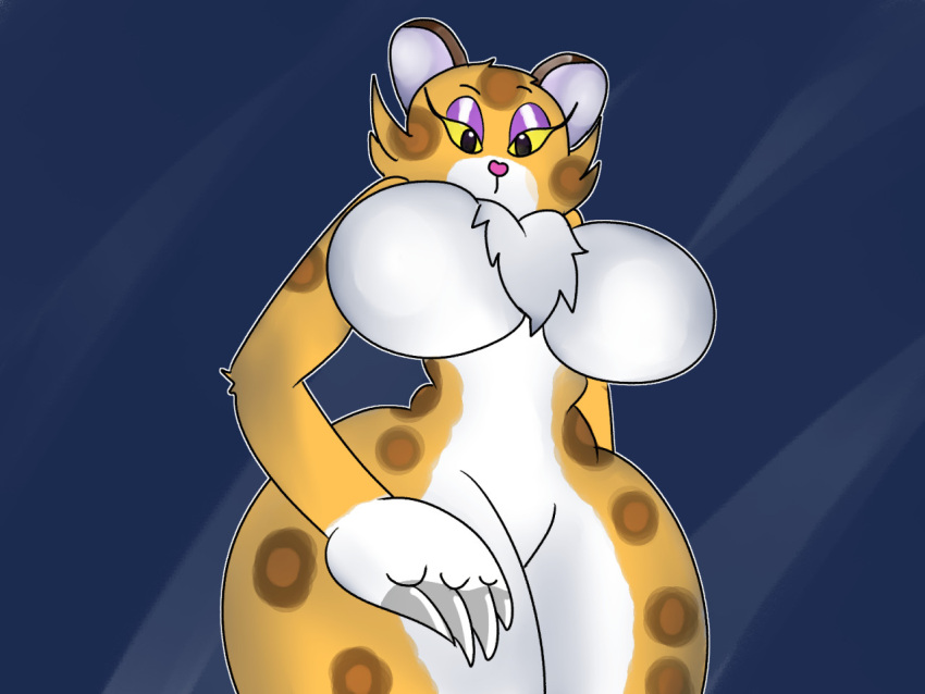 anthro breasts felid female helixdrawsstuff kirby_(series) kirby_and_the_forgotten_land leopard mammal nintendo pantherine solo unnamed_female_leopard_(kirby) video_games