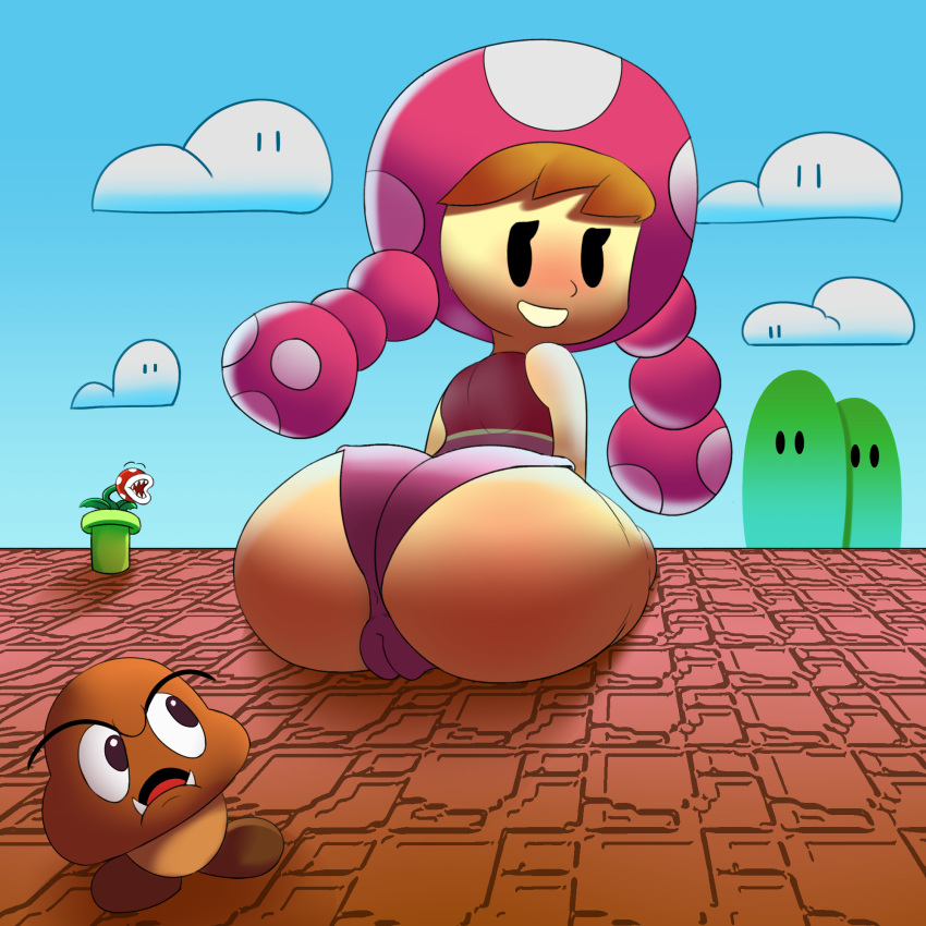 female goomba hi_res mario_bros maskedcube nintendo toad_(disambiguation) toadette video_games