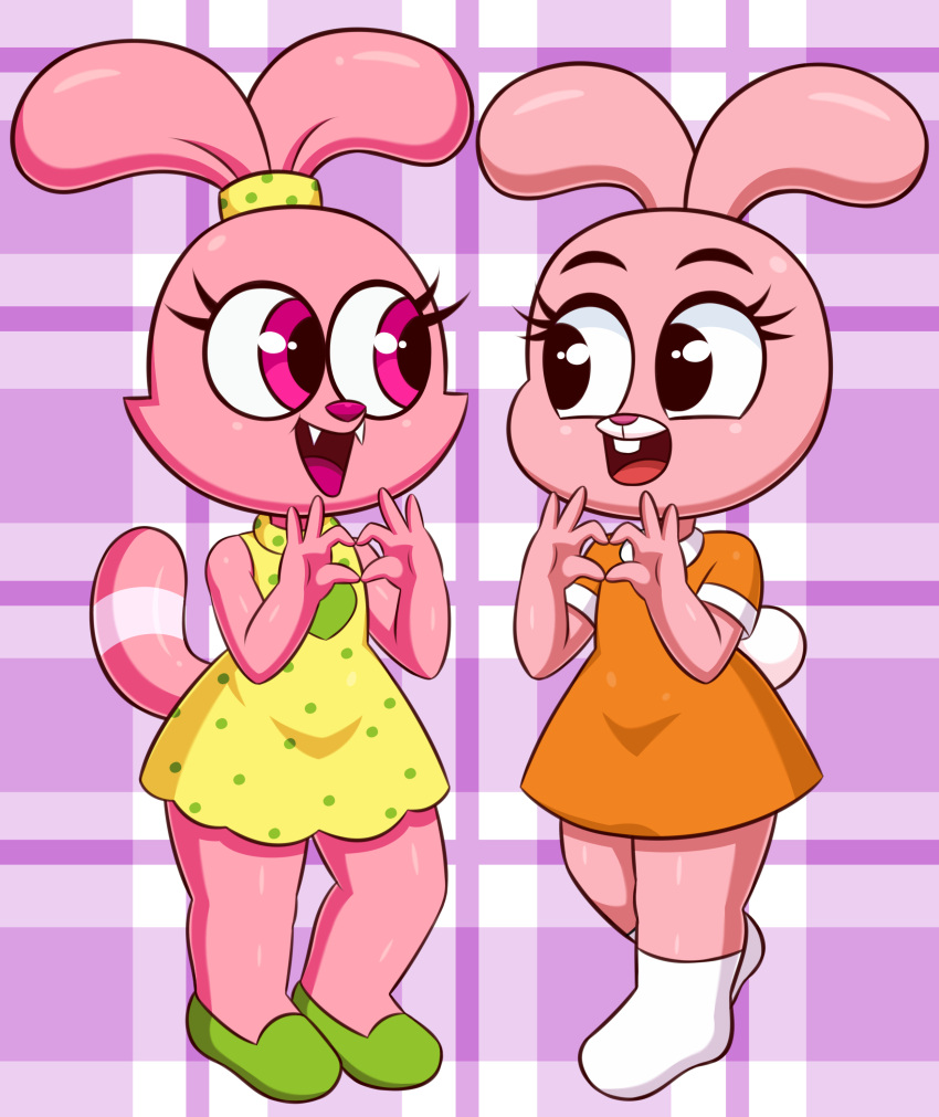absurd_res anais_watterson anthro cartoon_network chowder_(series) clothed clothing female fur hi_res huitu_c lagomorph leporid mammal panini_(chowder) pink_body pink_fur rabbit the_amazing_world_of_gumball thick_thighs wide_hips