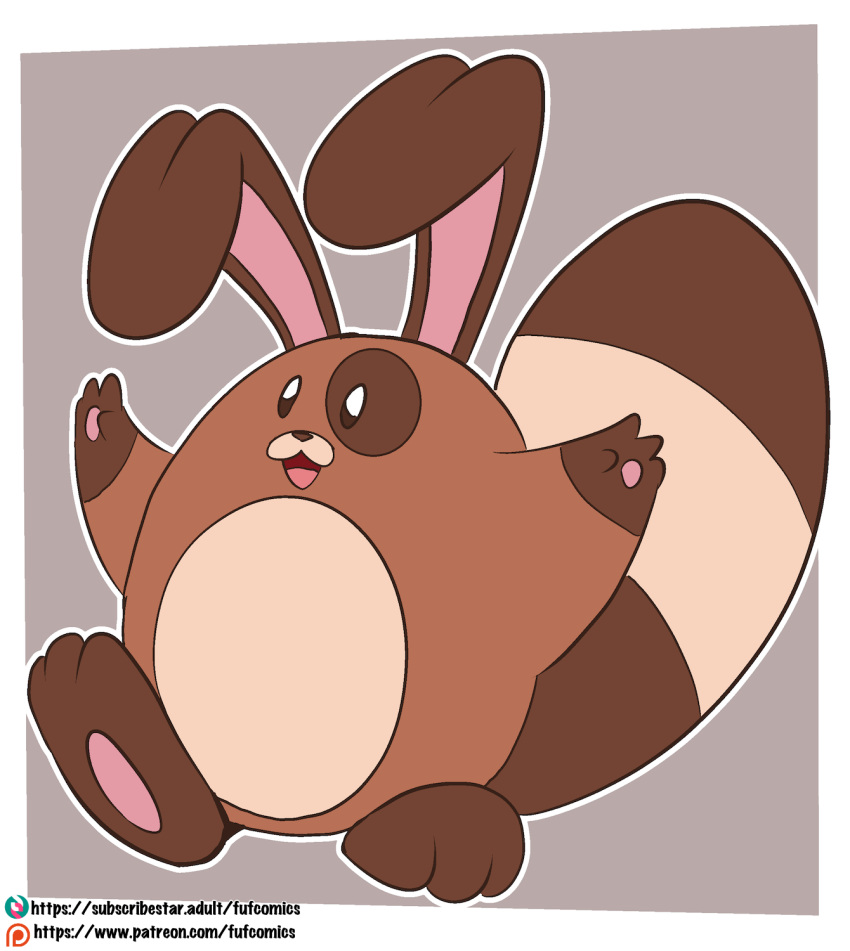 ambiguous_gender anthro brown_body brown_fur fuf fur hi_res markings nintendo open_mouth pok&eacute;mon pok&eacute;mon_(species) ring_(marking) ringtail sentret solo tail_markings video_games