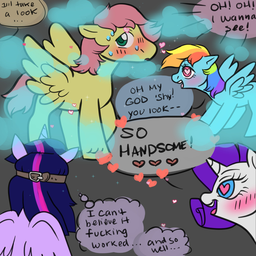 1:1 absurd_res andromorph english_text female female/female fluffle_(artist) friendship_is_magic group hasbro herm hi_res intersex intersex/female intersex/intersex intersex/male invalid_tag male male/female male/male maleherm mane my my_little_pony pinkie profanity rainbow rainbowdash text twilight