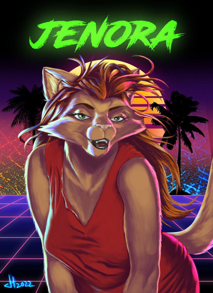 80's_theme anthro clothing dress felid feline hi_res invalid_tag ironraptor looking_at_viewer mammal retro solo vaporwave