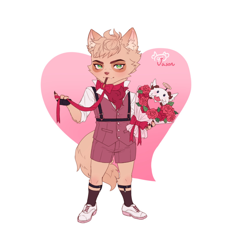anthro biped clothed clothing fan_character fluffy fully_clothed gloves handwear hi_res holidays jason_xiaojie league_of_legends male mammal neck_tuft riot_games romantic romantic_ambiance solo teemo_the_yiffer tuft valentine's_day video_games yordle