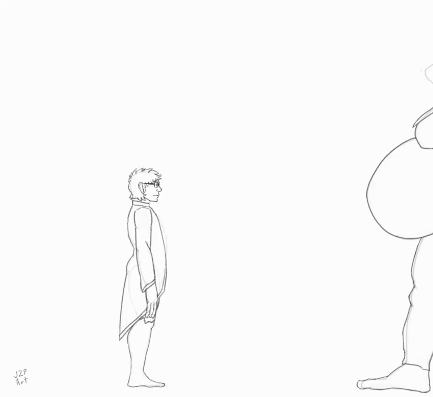 aanhrefn animated anthro belly clothing duo growth haplorhine human jzp_art macro male male/male mammal micro micro_on_macro monkey muscle_growth muscular muscular_male overweight primate short_playtime size_difference smothering squish transformation weight_loss