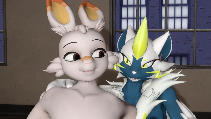 3d_(artwork) andromorph digital_media_(artwork) duo female intersex male male/female nintendo pok&eacute;mon pok&eacute;mon_(species) scorbunny source_filmmaker video_games