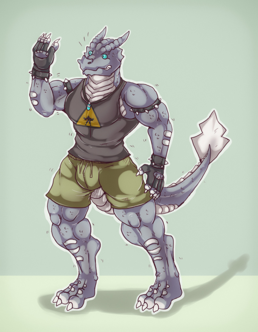 abs anthro barazoku belly biceps big_muscles blue_eyes bulge claws clothed clothing digital_media_(artwork) digitigrade dominant dragon dragontigerwolf flexing front_view fully_clothed grey_body grin growing growth growth_sequence happy hi_res huge_muscles hyper hyper_muscles kardukk kobold looking_at_viewer male multicolored_body muscular muscular_anthro muscular_male paws pecs pose reptile scalie sequence shaded smile solo spikes teeth tongue tongue_out two_tone_body two_tone_tail underwear white_body