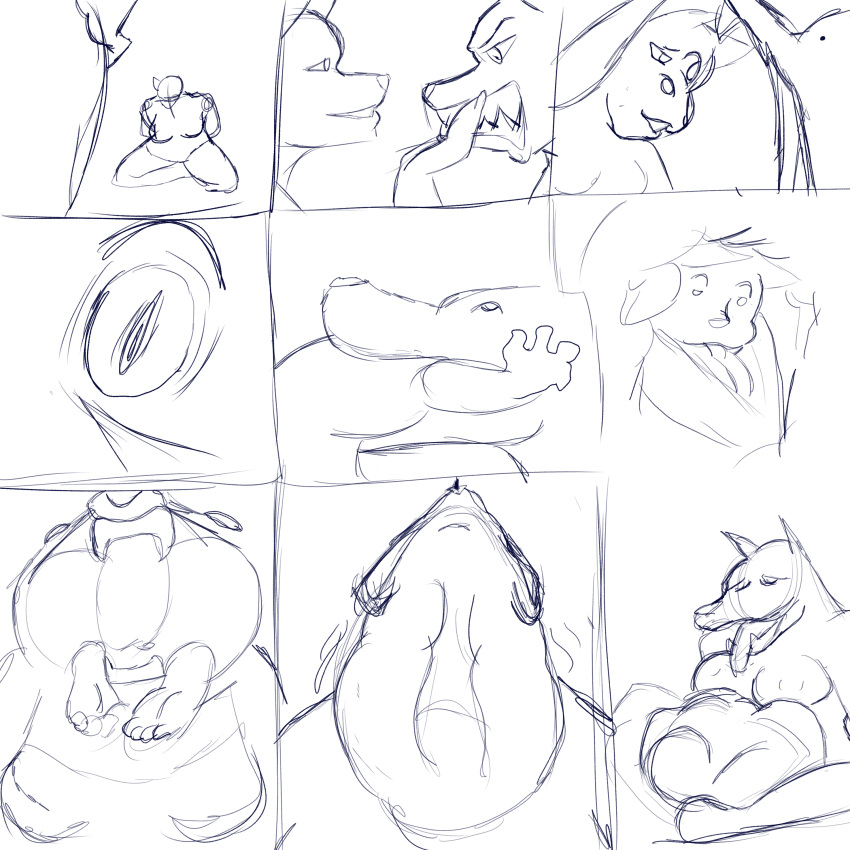 54321awesome absurd_res anthro breasts feet female furry hands hi_res invalid_tag neck_bulge same_size toes unwilling_pred vore willing_prey