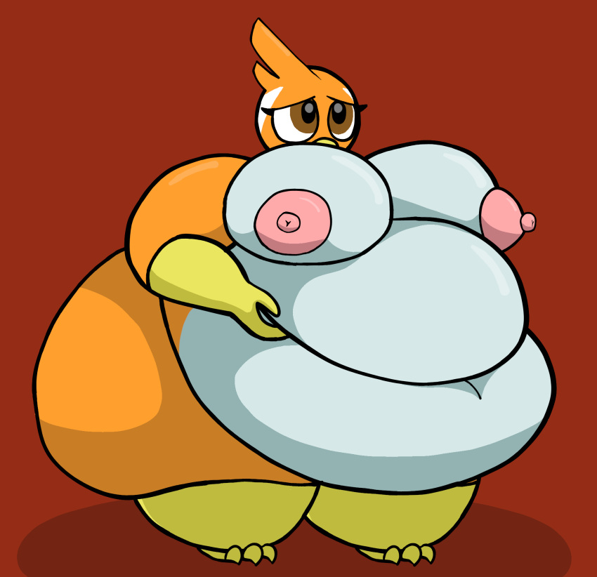 anthro areola avian avian_(starbound) beak belly big_areola big_belly big_breasts big_butt bird breasts brown_eyes butt cookie-pone cuia deep_navel erect_nipples feathers female hi_res huge_breasts huge_butt huge_thighs hyper hyper_belly morbidly_obese morbidly_obese_anthro morbidly_obese_female navel nipples obese obese_anthro obese_female orange_body orange_feathers overweight overweight_anthro overweight_female solo starbound thick_thighs video_games white_belly yellow_beak