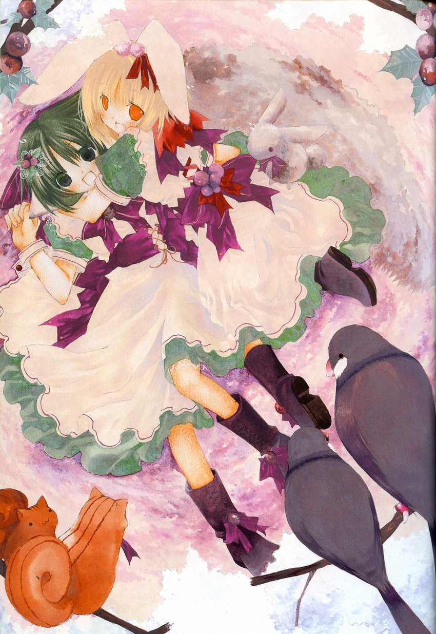 animal_ears binding_discoloration bunny_ears greenwood lolita_fashion midori moo nekomimi