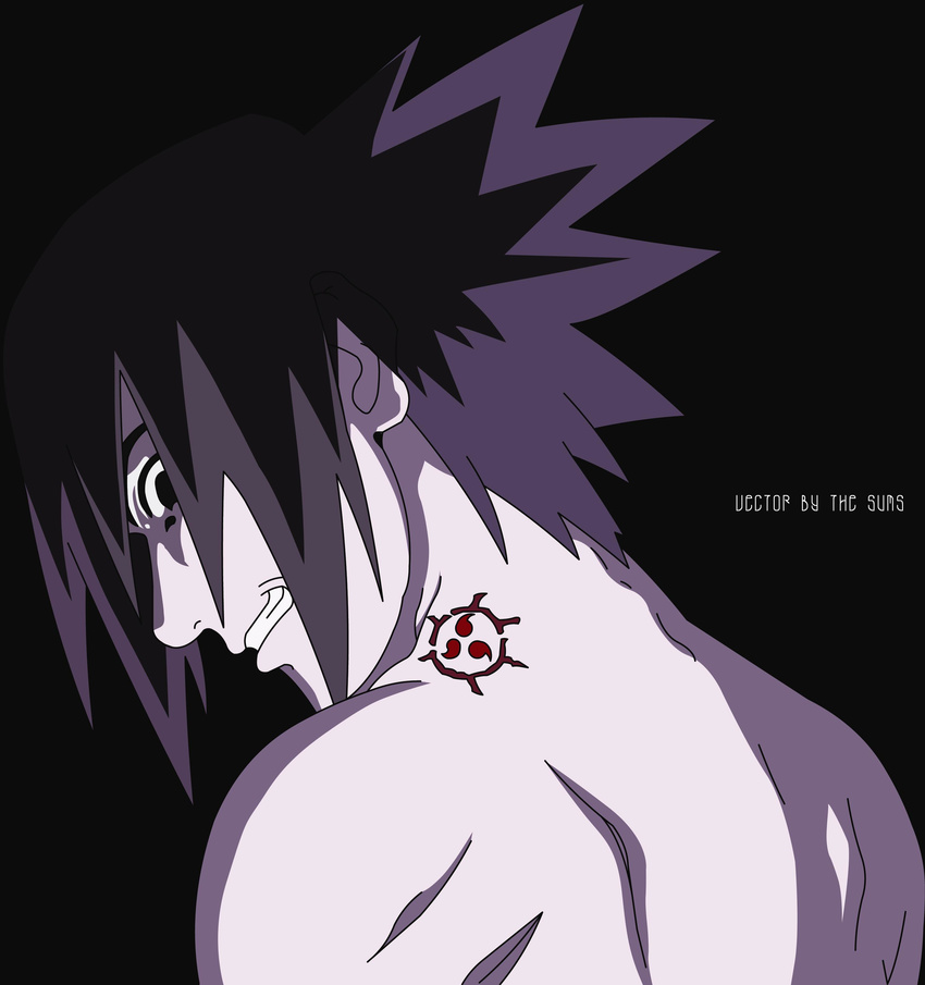 extraction male naruto signed uchiha_sasuke vector