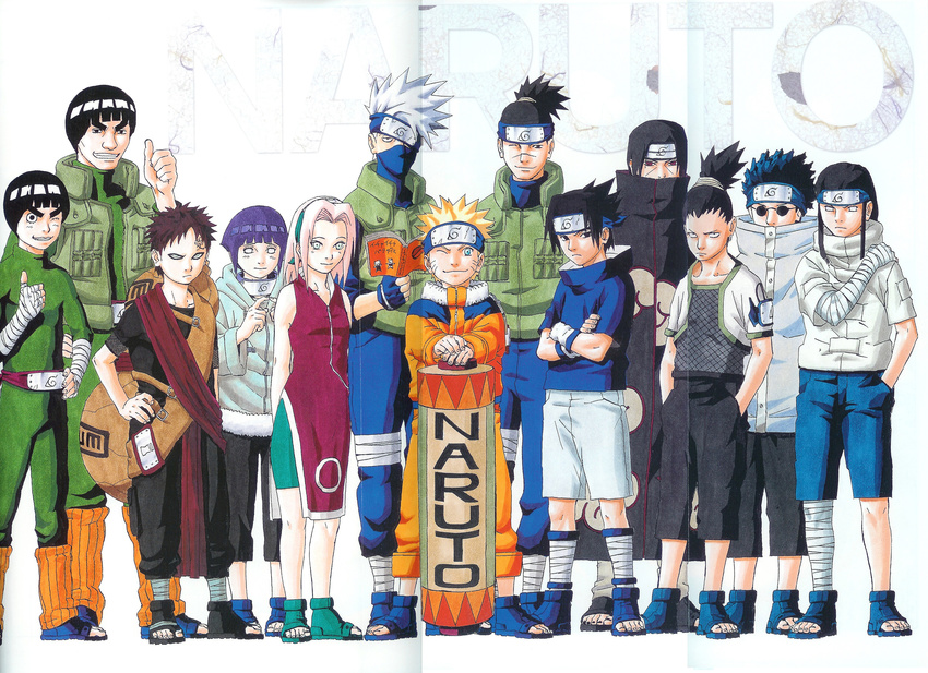 aburame_shino gaara haruno_sakura hatake_kakashi hyuuga_hinata hyuuga_neji kishimoto_masashi maito_gai nara_shikamaru naruto rock_lee uchiha_itachi uchiha_sasuke umino_iruka uzumaki_naruto