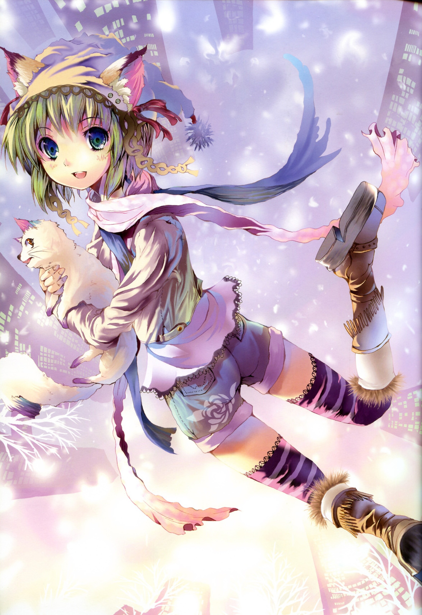 animal_ears greenwood midori nekomimi thigh-highs yamamoto_nori