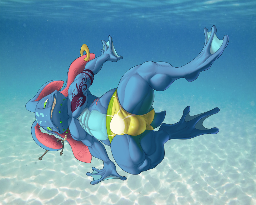 2022 3_toes 4_fingers absurd_res alternate_version_at_source amphibian animal_legs anthro arm_tattoo balls_outline barefoot belly biceps big_abs big_bulge big_butt big_calves big_deltoids big_muscles big_pecs big_quads blue_arms blue_belly blue_body blue_chest blue_face blue_feet blue_fingers blue_hands blue_legs blue_membrane blue_neck blue_scales blue_tail blue_tentacles blue_theme blue_toes brachioradialis bristol bulge butt butt_outline chest_tattoo clothed clothed_anthro clothed_male clothing colored deltoids detailed_background digital_drawing_(artwork) digital_media_(artwork) digitigrade extensor_carpi feet fingers fish fish_hook_piercing fizz_(lol) flexor_carpi front_view full-length_portrait furgonomics furry-specific_piercing genital_outline gills green_clothing green_eyes green_jewelry green_necklace green_pupils green_speedo green_swimwear grin hi_res huge_calves huge_quads humanoid_hands jewelry league_of_legends looking_at_viewer looking_down_at_viewer male male_anthro mammal marine membrane_(anatomy) multicolored_clothing multicolored_swimwear multicolored_tentacles muscular muscular_anthro muscular_male necklace obliques open_mouth open_smile pecs penis_outline piercing pink_gills pink_tentacles portrait pseudo_hair pupils red_tattoo riot_games scales scalie serratus shaded sharp_teeth short_anthro short_male skimpy small_tail smile solo speedo swimwear tattoo teeth tentacle_hair tentacle_hook tentacle_piercing tentacle_ring tentacles toes topless topless_anthro topless_male torso_gills triceps two_tone_clothing two_tone_speedo two_tone_swimwear two_tone_tentacles underwater video_games water webbed_feet webbed_hands white_clothing white_speedo white_swimwear yordle