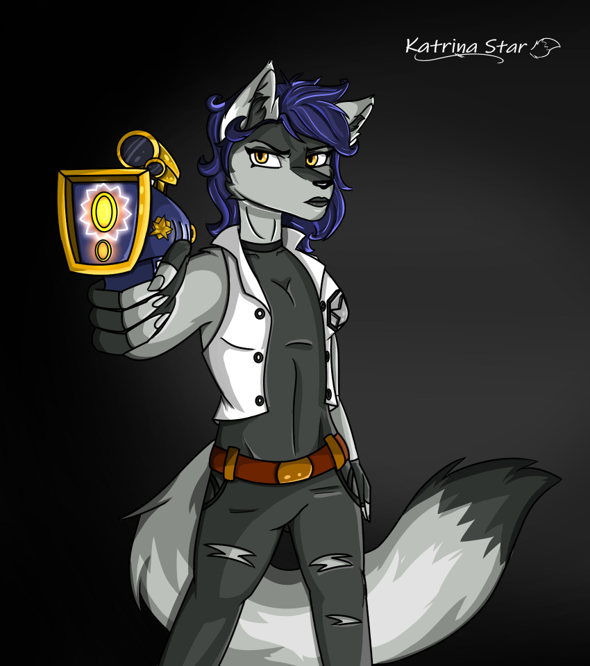 anthro astafox canid canine courtofthieves female fox gun hi_res invalid_tag katrinastar mammal playstation ranged_weapon slycooper solo sony_corporation sony_interactive_entertainment video_games weapon