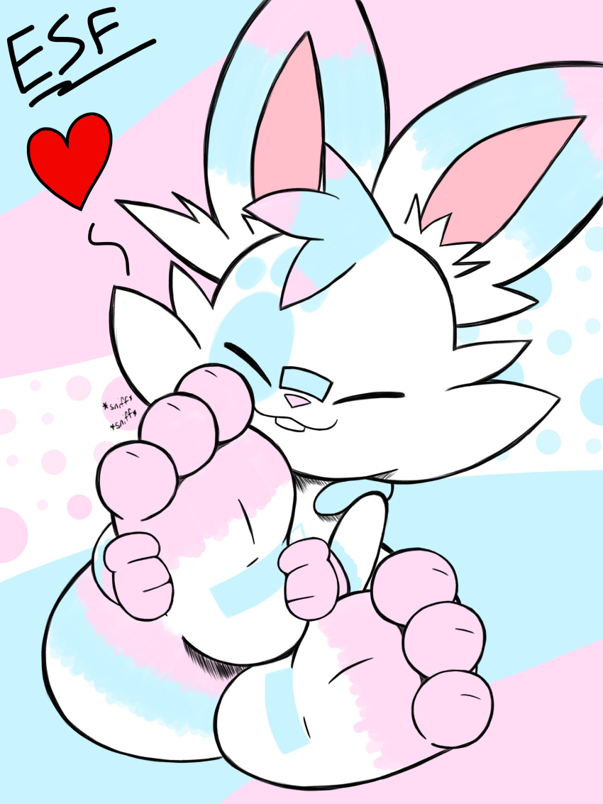 &lt;3 3_toes absurd_res ambiguous_gender blue_body blue_fur electricsnowfox eyes_closed feet foot_fetish foot_sniffing footprint fur hair head_tuft hi_res multicolored_body multicolored_fur multicolored_hair nintendo pawprint pink_body pink_fur pink_nose pok&eacute;mon pok&eacute;mon_(species) scorbunny signature simple_background sniffing solo toes tuft video_games white_body white_fur