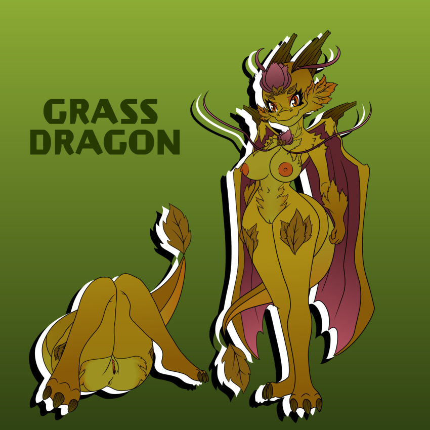adkindragon anthro blue breasts claws dragon elemental_(disambiguation) fangs female fire grass hi_res horn ice invalid_color invalid_tag jaw kobold lizard open_mouth plant red reptile scalie scals solo white wind