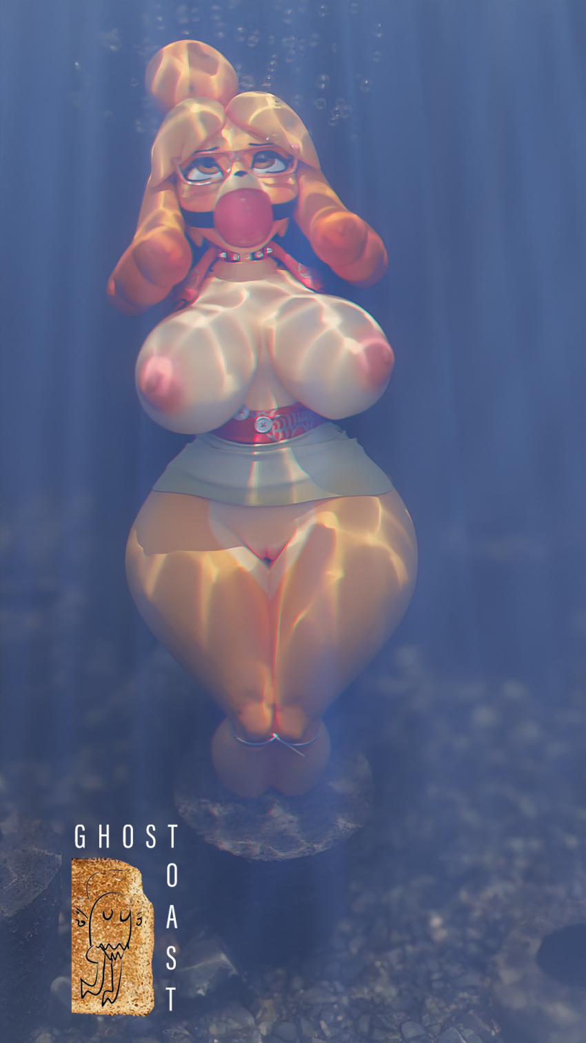 3d_(artwork) 9:16 accessory animal_crossing anthro areola asphyxiation ball_gag bdsm bell bell_piercing beverage big_breasts blonde_hair bodily_fluids bondage bound breasts canid canine canis caught cement_shoes choker death digital_media_(artwork) domestic_dog drowning english_text erotic_asphyxiation female forced gag gagged genitals ghostoast group hair hair_accessory hair_bell hairband hands_behind_back hi_res isabelle_(animal_crossing) jewelry mammal multicolored_hair necklace nintendo nipple_bell nipple_piercing nipple_ring nipples noose nude orgasm outside piercing predicament_bondage restraints ring_piercing rope rope_bondage shih_tzu snuff text toy_dog two_tone_hair underwater water wide_hips