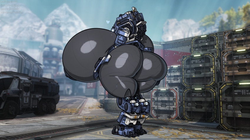 &lt;3 areola big_breasts big_butt black_nipples borisalien breasts butt female hi_res huge_breasts huge_butt huge_thighs humanoid hyper hyper_breasts machine multicolored_body nipples not_furry nude robot robot_humanoid side_boob solo thick_thighs titanfall_2 wide_hips