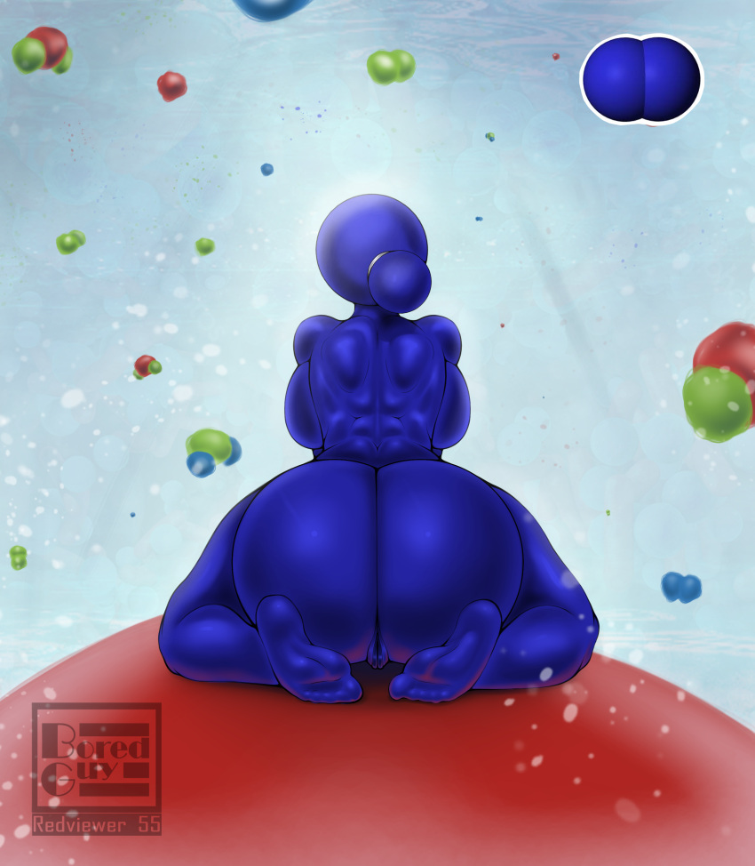 1girls absurd_res ambiguous_gender animate_inanimate anthro atom big_breasts big_butt blue_body blue_skin breasts bubble_butt butt butt_focus chemical chemistry covalent_bond cursed dinitrogen feet female for_a_head genitals gynomorph hi_res huge_butt humanoid humor intersex looking_up molecule mouthless nitrogen_(element) noseless not_furry nude object_character object_head personification presenting presenting_hindquarters pussy rear_view redviewer_55 science signature sitting solo thick_thighs what