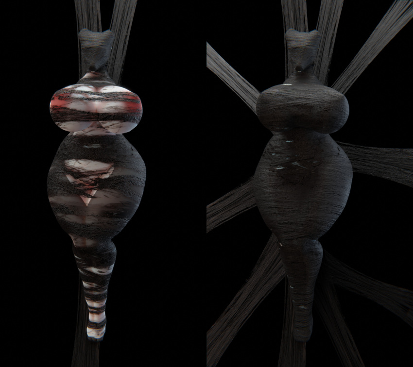 16:9 3d_(artwork) antelope anthro arthropod_webbing bdsm big_breasts blindfold bondage bound bovid breasts butt captured cocooned digital_media_(artwork) encasement female gag gagged ghostoast group hi_res mammal nipples nude restrained solo spider_web suspension web_(disambiguation) web_bondage widescreen