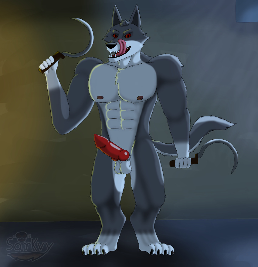 absurd_res anthro assassin_wolf(puss_in_boots_2) canid canine canis hi_res killer_wolf(puss_in_boots_2) male mammal sarkvy solo wolf