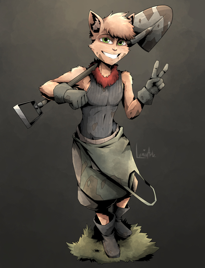 absurd_res anthro biped clothed clothing fan_character fluffy fully_clothed gloves handwear hi_res league_of_legends lumin_artz male mammal neck_tuft riot_games solo teemo_the_yiffer tuft video_games yordle